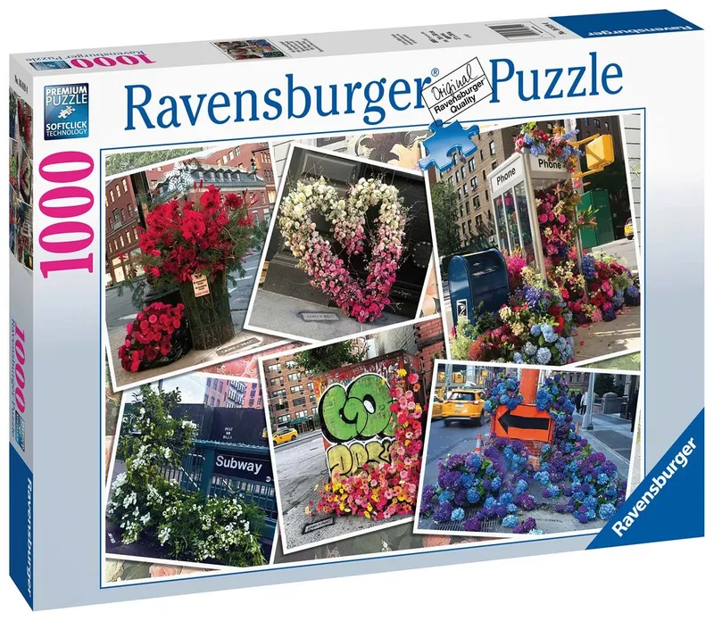 Puzzle 2D 1000 Elementów Nowy Jork Kwiaty RAVENSBURGER 16819