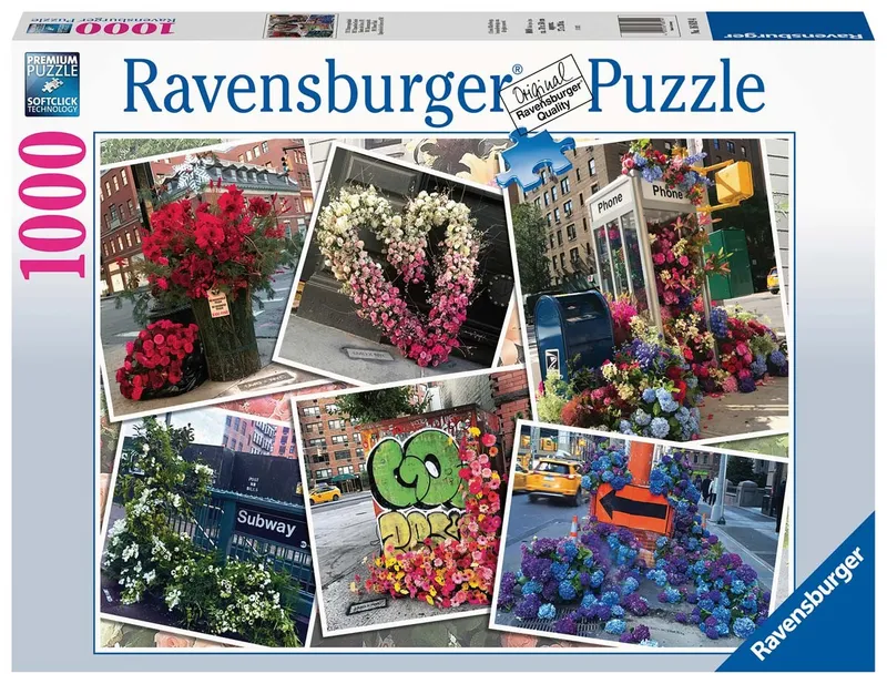 Puzzle 2D 1000 Elementów Nowy Jork Kwiaty RAVENSBURGER 16819