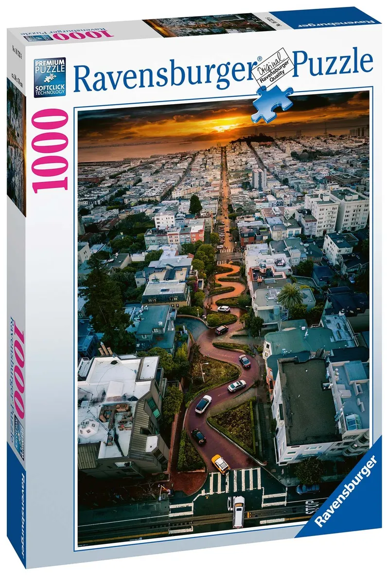 Puzzle 2D 1000 Elementów San Francisco Lombard RAVENSBURGER 16732