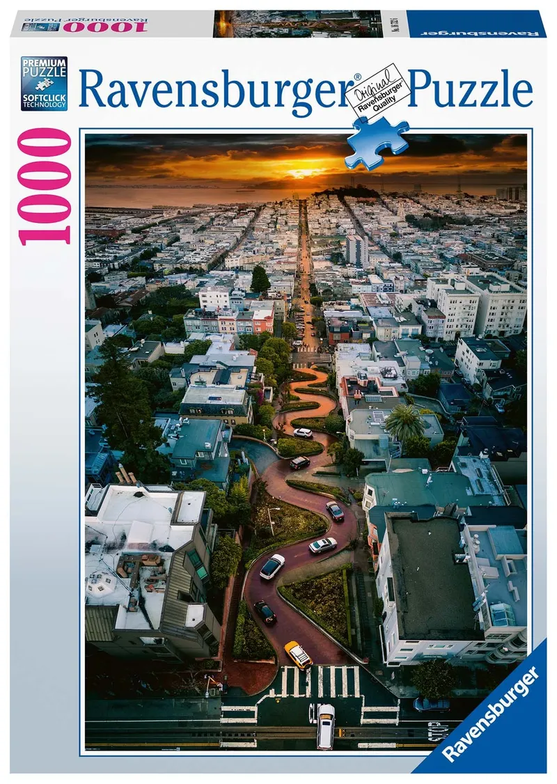 Puzzle 2D 1000 Elementów San Francisco Lombard RAVENSBURGER 16732