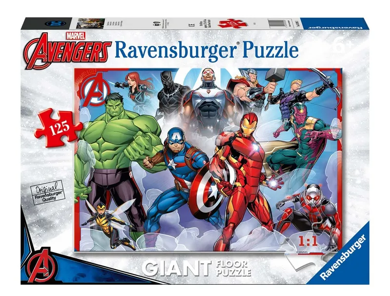 Puzzle RAVENSBURGER Avengers 125 Elementów Dla Dzieci 2D Giant