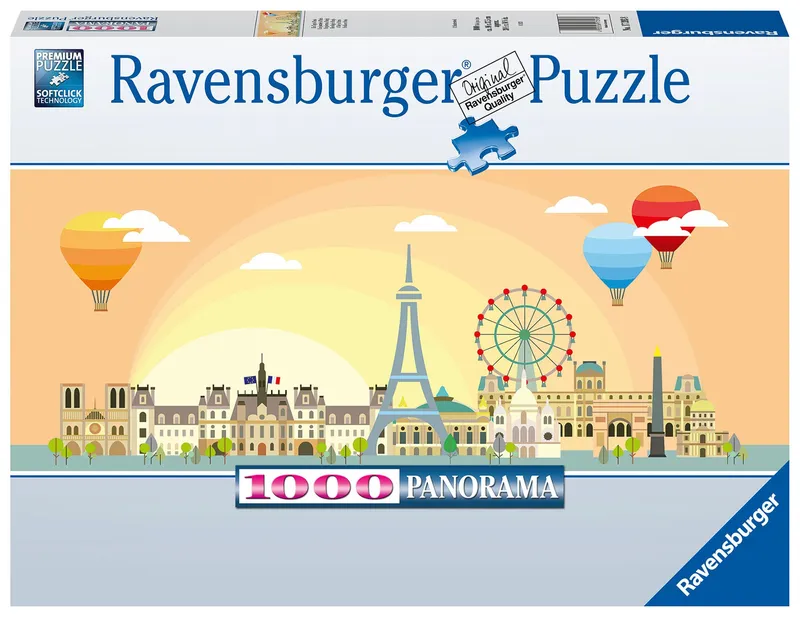 Puzzle 2D Panoramiczne 1000 Elementów Paryż RAVENSBURGER 17393