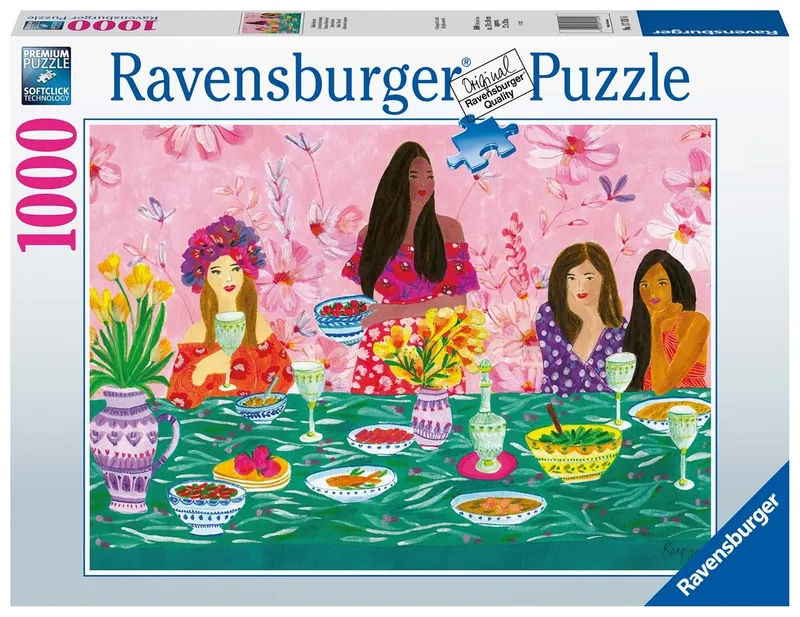 Puzzle 2D 1000 Elementów Dziewczęce Śniadanie RAVENSBURGER 17131