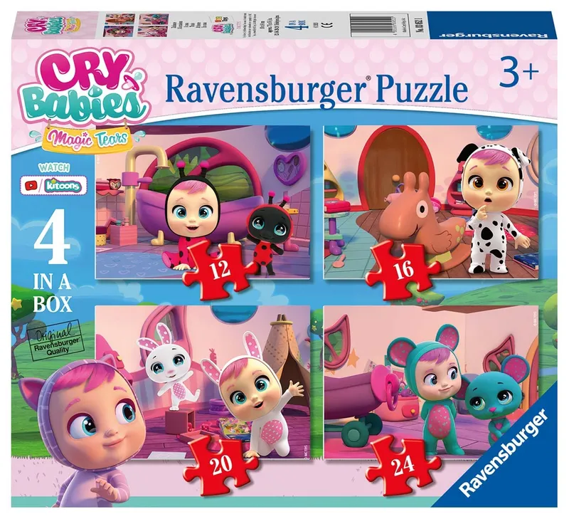 Puzzle Dla Dzieci 4IN1 Cry Babies 12 16 20 24 Elementy RAVENSBURGER 3052
