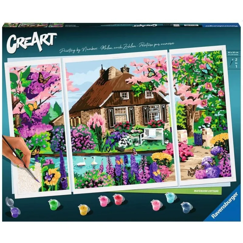 Domek Wiejski Drewniany Dla Lalek Creart Seria A 23550 Ręcznie Malowany