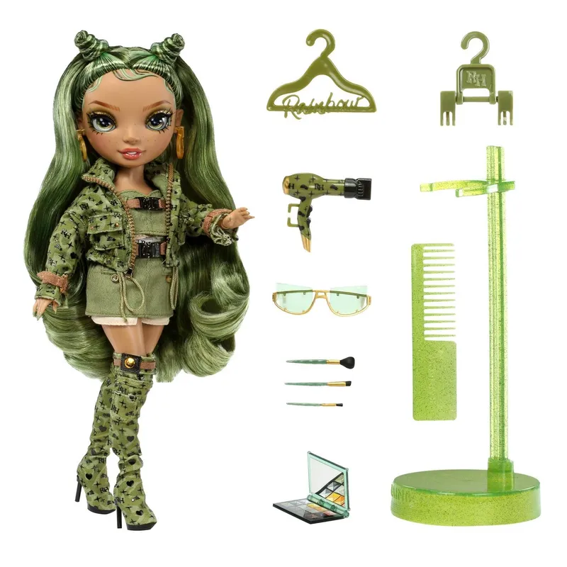 Lalka Fashion Rainbow High Camo Green 583141EUC Kolekcjonerska - Zielona