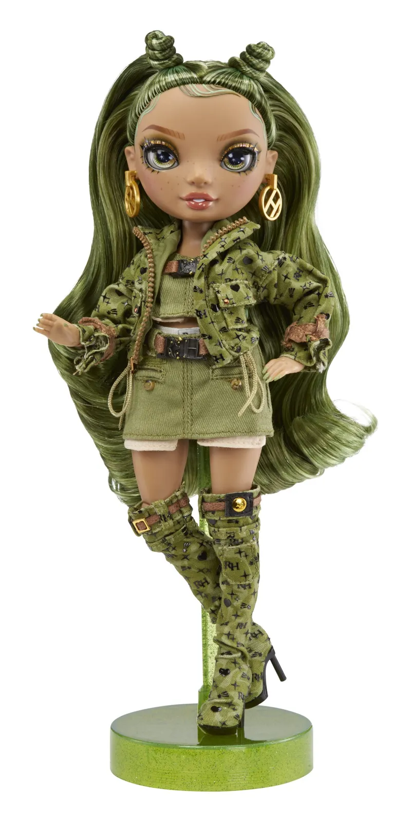 Lalka Fashion Rainbow High Camo Green 583141EUC Kolekcjonerska - Zielona