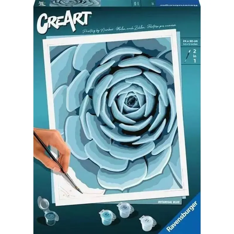 Malowanie Po Numerach Botaniczne RAVENSBURGER Creart Botanical Blue