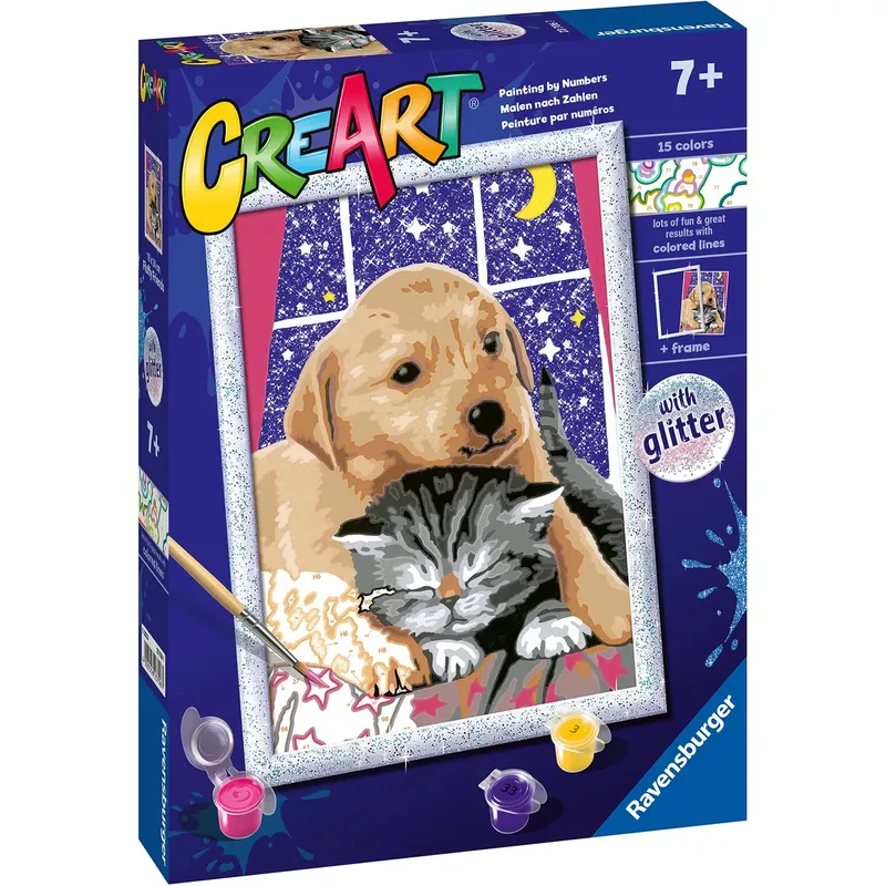 Malowanie Po Numerach Puszyści Przyjaciele RAVENSBURGER 23706 Dla Dzieci