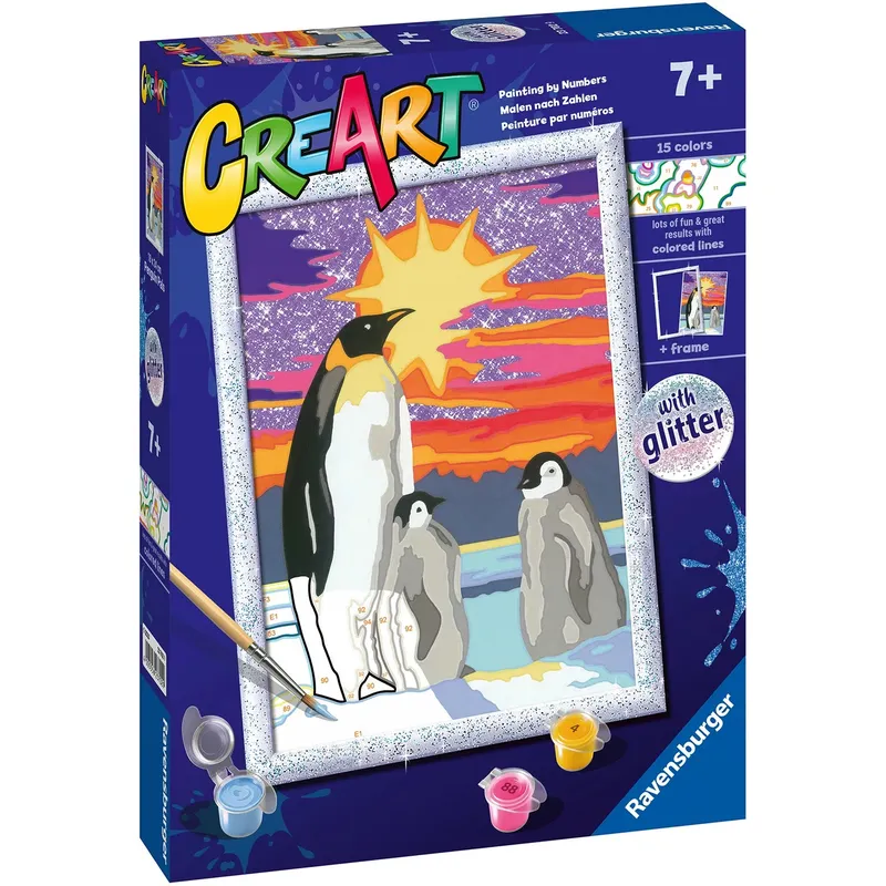 Creart Pingwiny Malowanie Po Numerach RAVENSBURGER 23702 Czekaj
