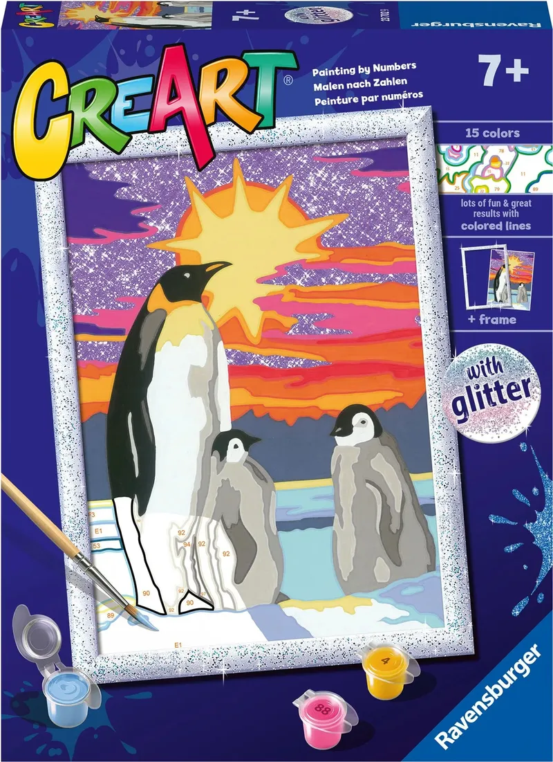 Creart Pingwiny Malowanie Po Numerach RAVENSBURGER 23702 Czekaj