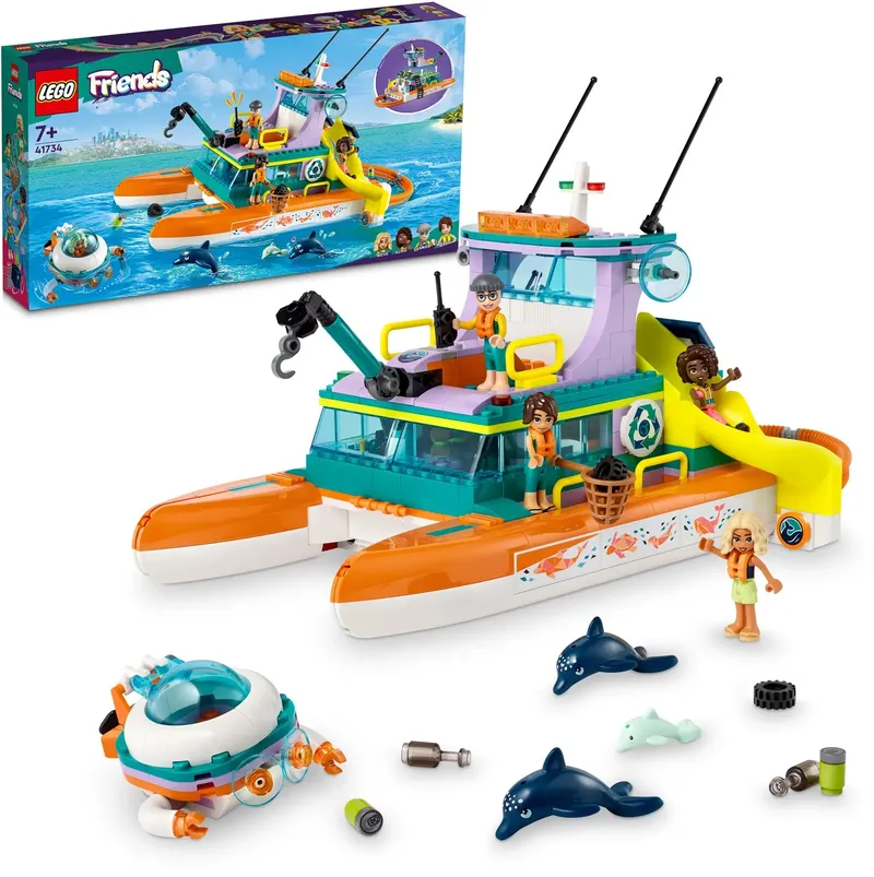 LEGO Friends Morska Łódź Ratunkowa 41734 Klocki Budowlane