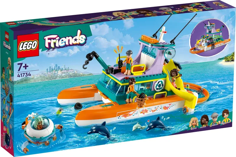 LEGO Friends Morska Łódź Ratunkowa 41734 Klocki Budowlane