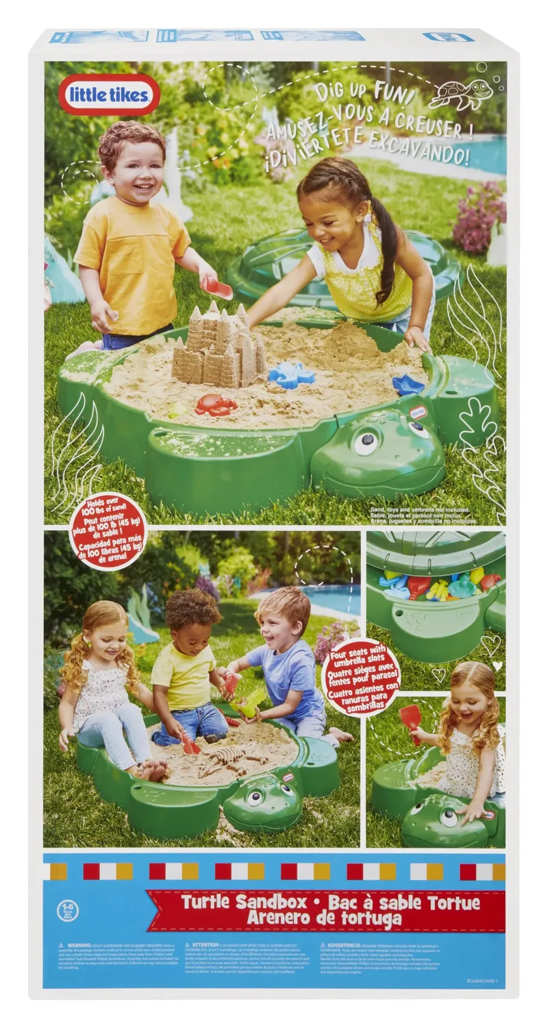 Piaskownica Składana Z Pokrywą Żółw Little Tikes 664526