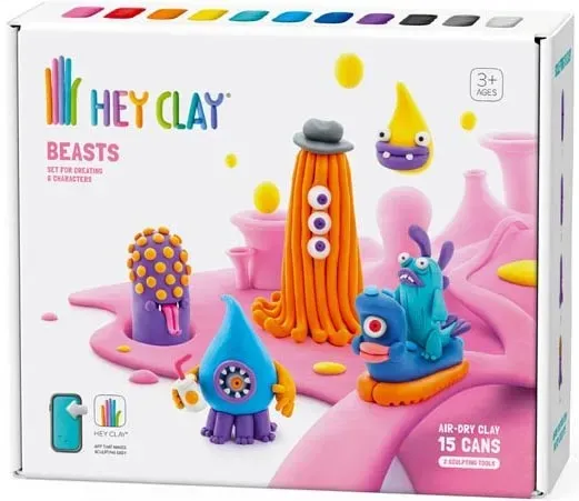 Masa Plastyczna Hey Clay Potworki 15 Tubek Kolorowa Do Modelowania