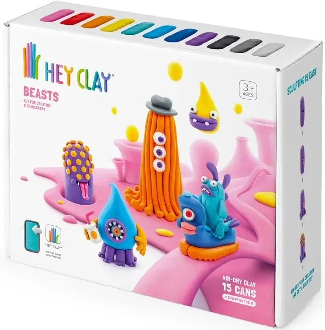 Masa Plastyczna Hey Clay Potworki 15 Tubek Kolorowa Do Modelowania