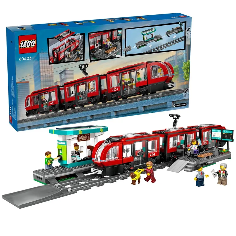 Zestaw Klocków LEGO City Tramwaj Miejski 60423 Budowla