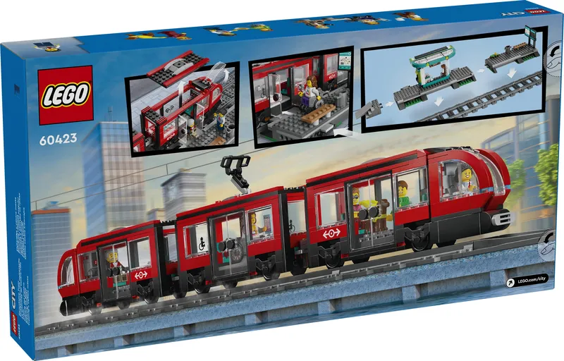Zestaw Klocków LEGO City Tramwaj Miejski 60423 Budowla