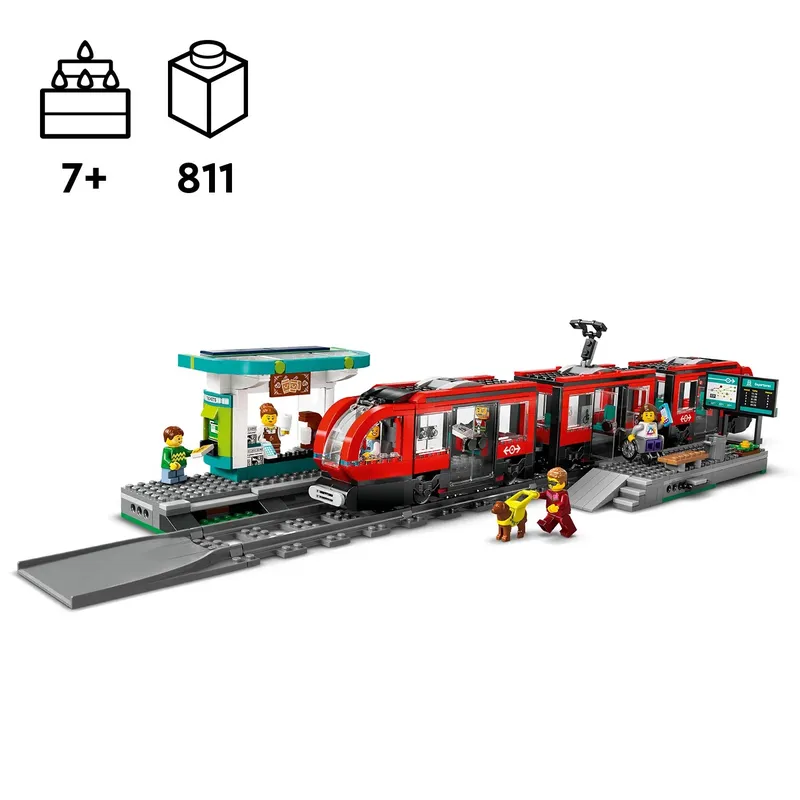 Zestaw Klocków LEGO City Tramwaj Miejski 60423 Budowla