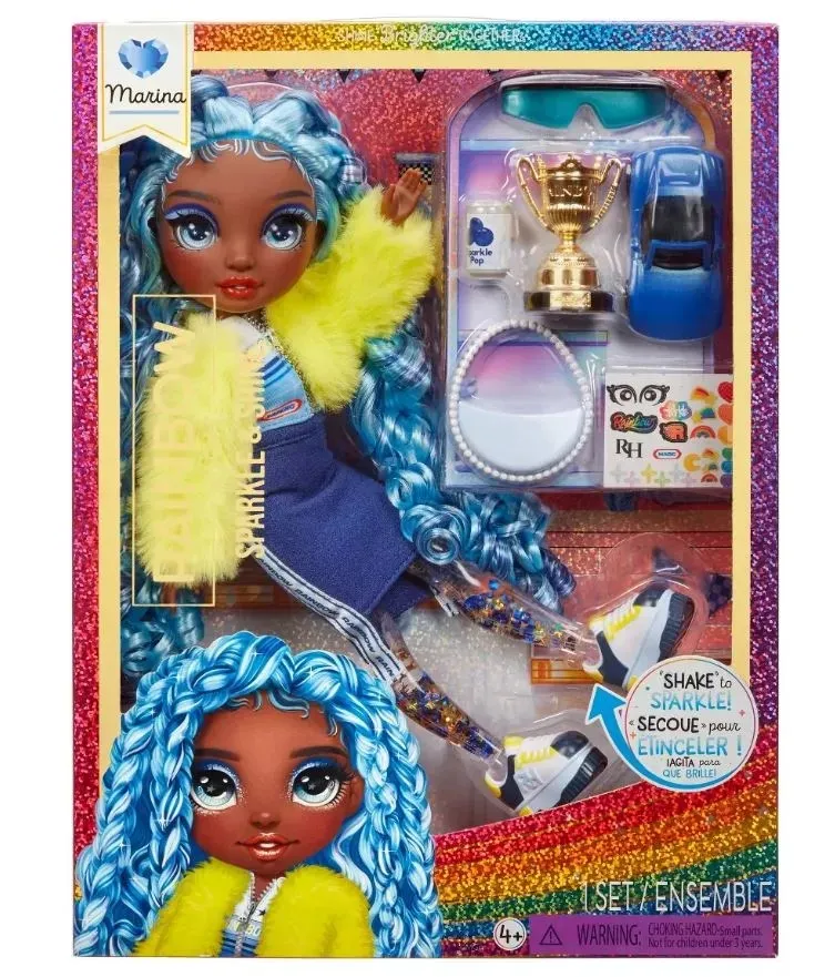 Lalka Marina Rainbow High Sparkle Shine Fashionista - Niebieska