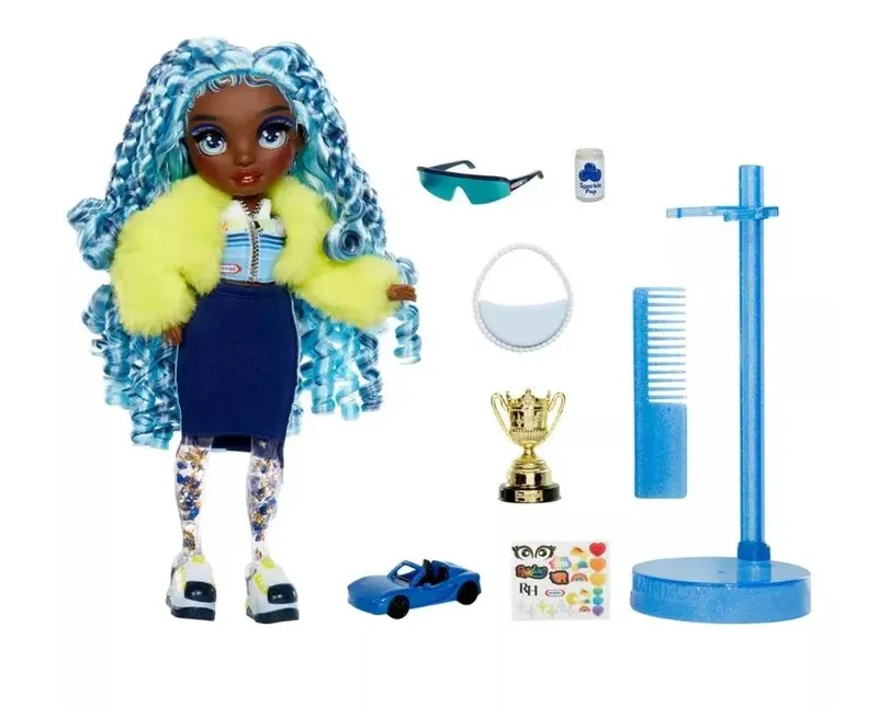 Lalka Marina Rainbow High Sparkle Shine Fashionista - Niebieska