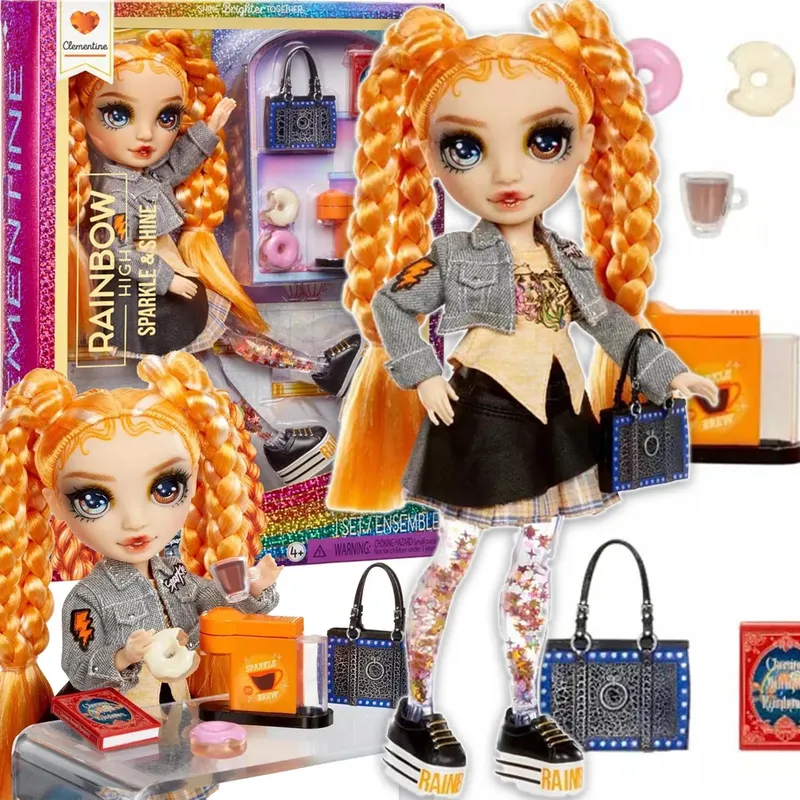 Lalka Fashion Rainbow High Clementine Sparkle Shine - Pomarańczowa
