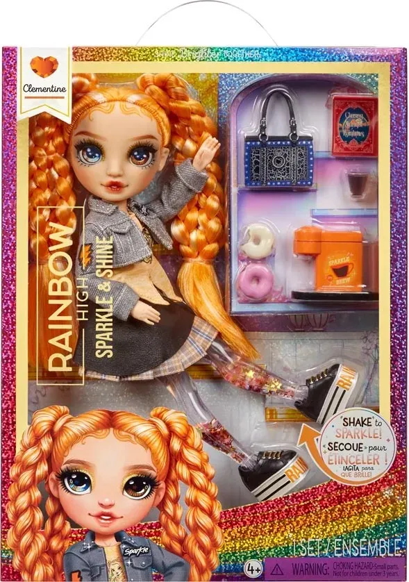 Lalka Fashion Rainbow High Clementine Sparkle Shine - Pomarańczowa