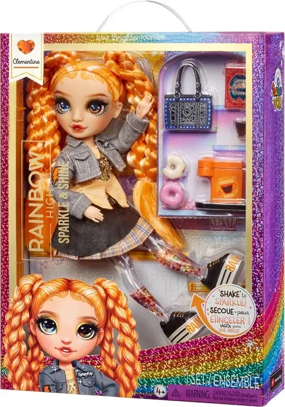 Lalka Fashion Rainbow High Clementine Sparkle Shine - Pomarańczowa