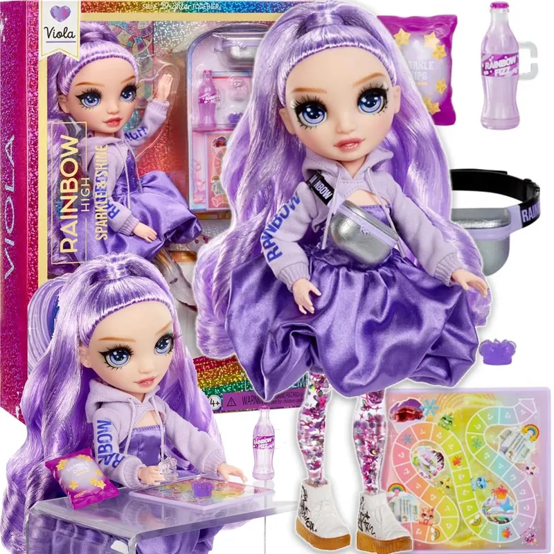 Lalka Fashion Viola Rainbow High Sparkle Shine 27 cm - Fioletowa