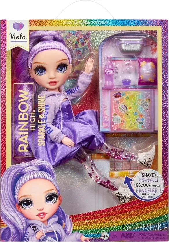 Lalka Fashion Viola Rainbow High Sparkle Shine 27 cm - Fioletowa