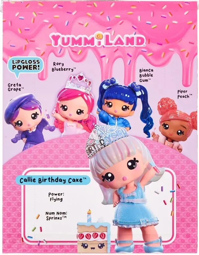 Lalka Yummiland Dużа Z Błyszczyka Zwierzątko Callie Urodzinowy Tort