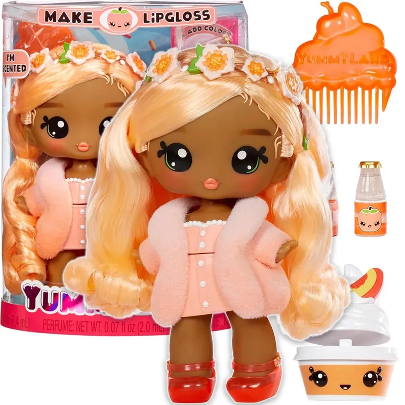 Lalka Yummiland Piper Peach Z Błyszczkiem Do Ust I Zwierzątkiem 30 cm