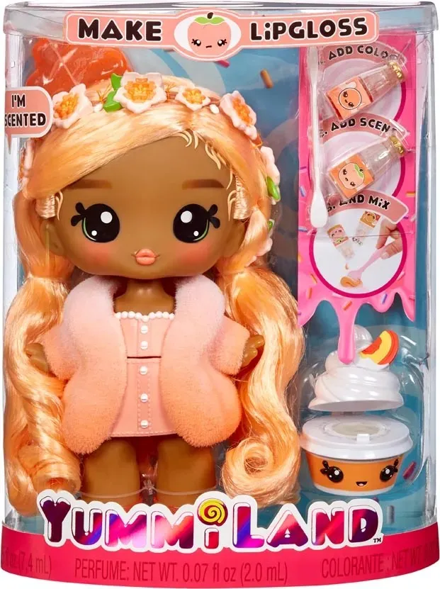 Lalka Yummiland Piper Peach Z Błyszczkiem Do Ust I Zwierzątkiem 30 cm