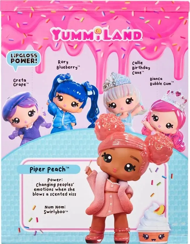 Lalka Yummiland Piper Peach Z Błyszczkiem Do Ust I Zwierzątkiem 30 cm