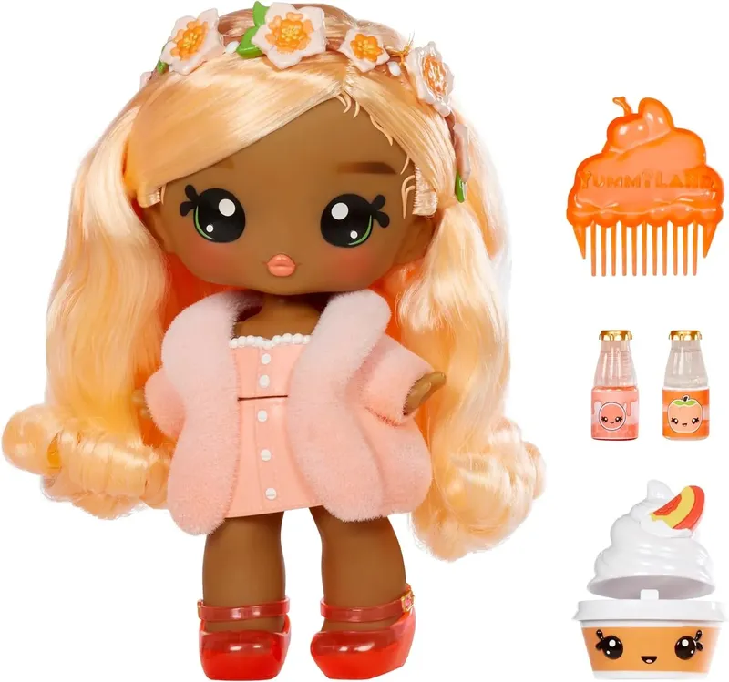 Lalka Yummiland Piper Peach Z Błyszczkiem Do Ust I Zwierzątkiem 30 cm