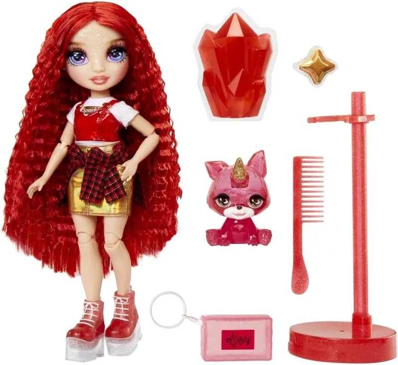 Lalka Fashion Rainbow High Ruby Strój Tęczowy 30 cm - Czerwona