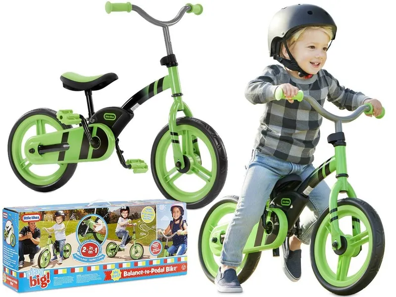 Rowerek Biegowy Do Pedałów Little Tikes Balance First - Zielony