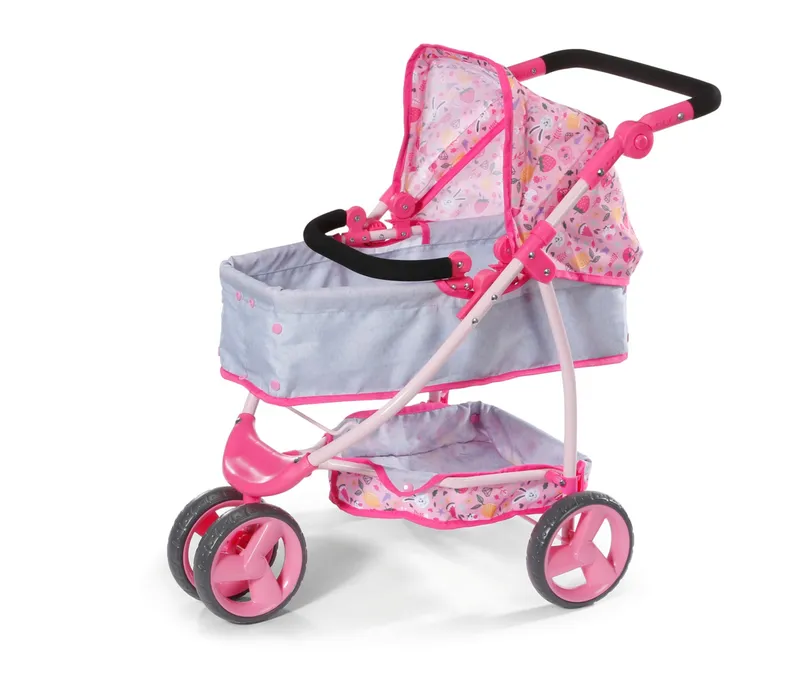 Baby Born Deluxe Wózek Dla Lalek Składany Z Akcesoriami - Różowy