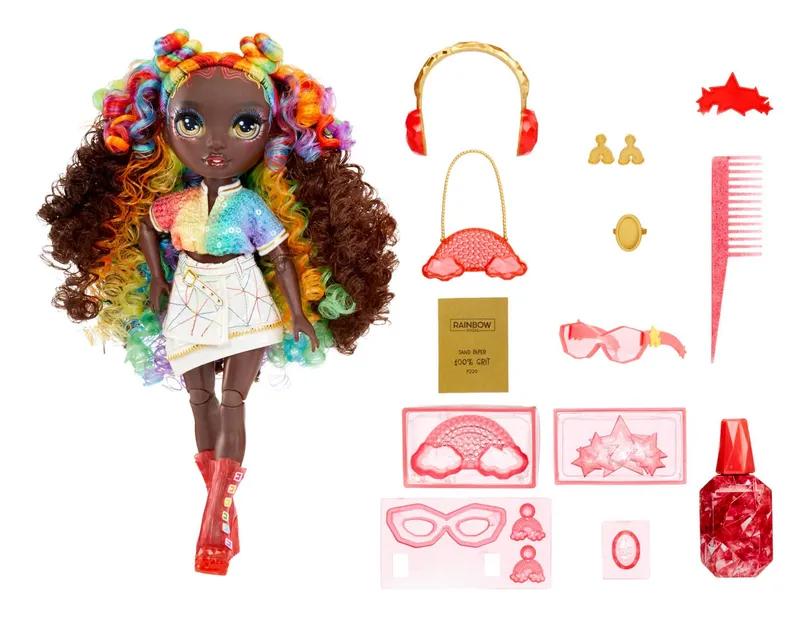 Lalka Fashion Rainbow High Iris Bow Kryształki Tęczowe Kreatywna
