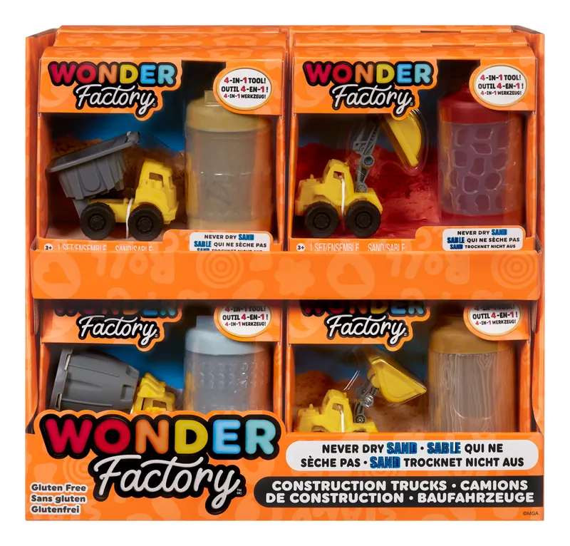Zabawki Konstrukcyjne Piaskowe Ciężarówki Wonder Factory 3 szt