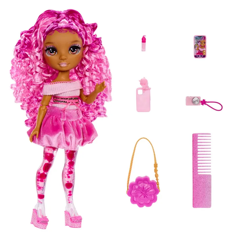 Lalka Rainbow High Sparkle Shine Z Błyskami - Różowa