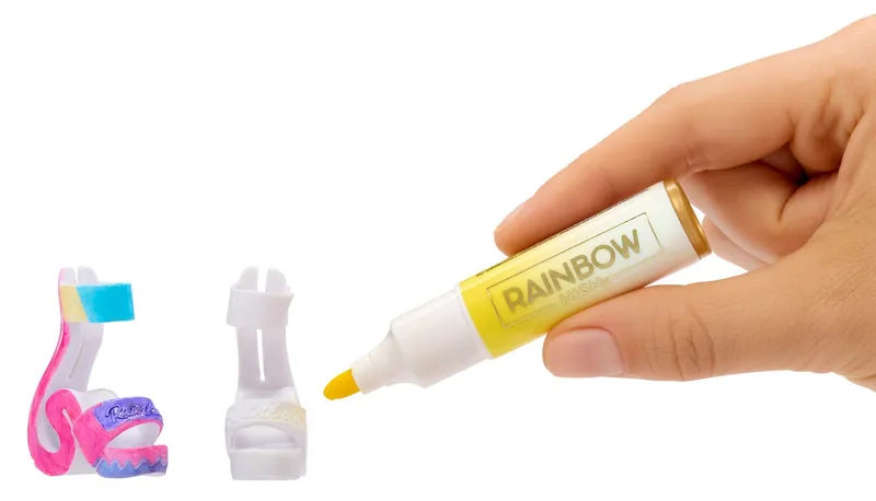 Rainbow High Air Brush Create Fashion Dolls Oczy Lalka - Zielone