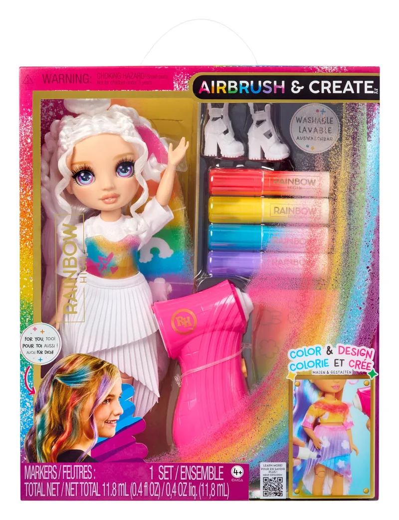 Doll Air Brush Create Fashion Purple Eyes Rainbow High 543350