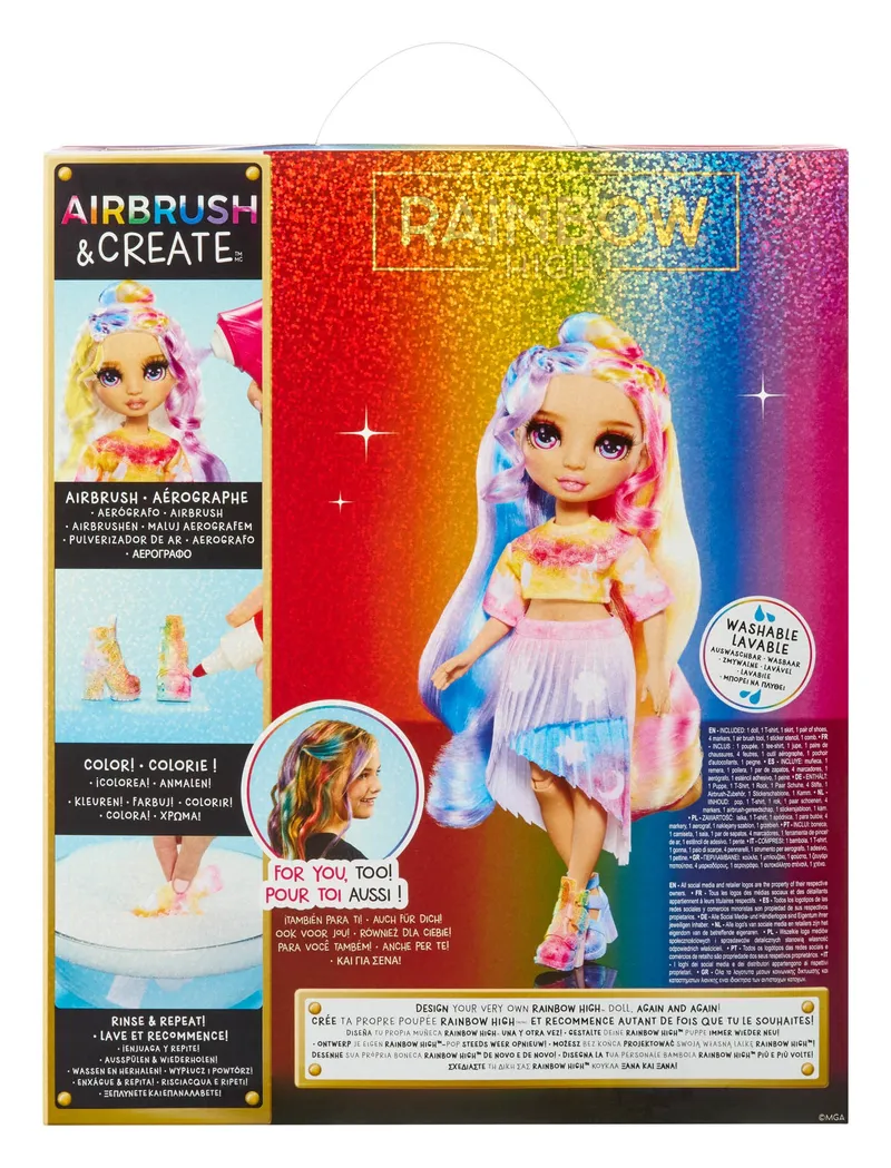 Doll Air Brush Create Fashion Purple Eyes Rainbow High 543350