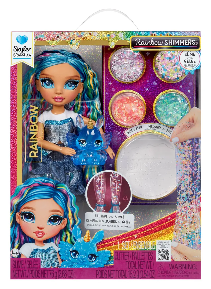 Lalka Rainbow High Rainbow Shimmers Z Slimem Skyler (Liczba - Niebieski