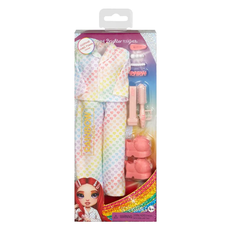 Zestaw Mody Rainbow High Fashion Pack Sleepover Lalka Akcesoria