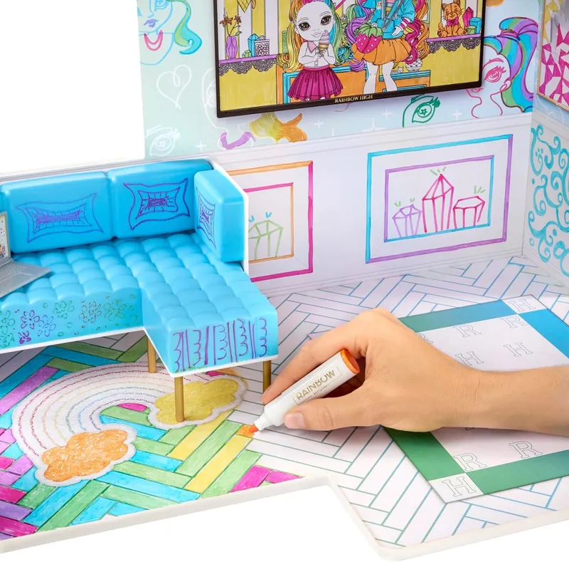 Domek Dla Lalek Rainbow High Color Play House Wielokolorowy