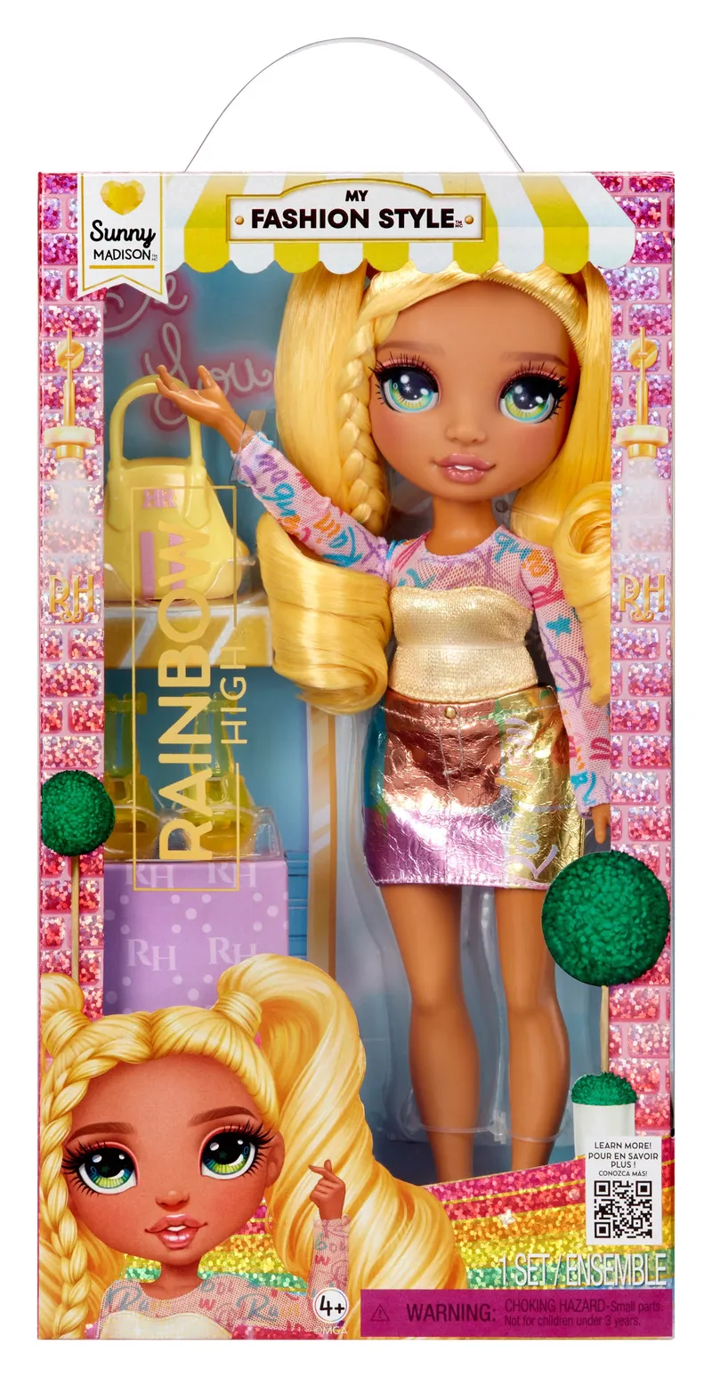 Lalka Fashion Rainbow High Sunny Włosy Tęczowe 5 x 8 cm