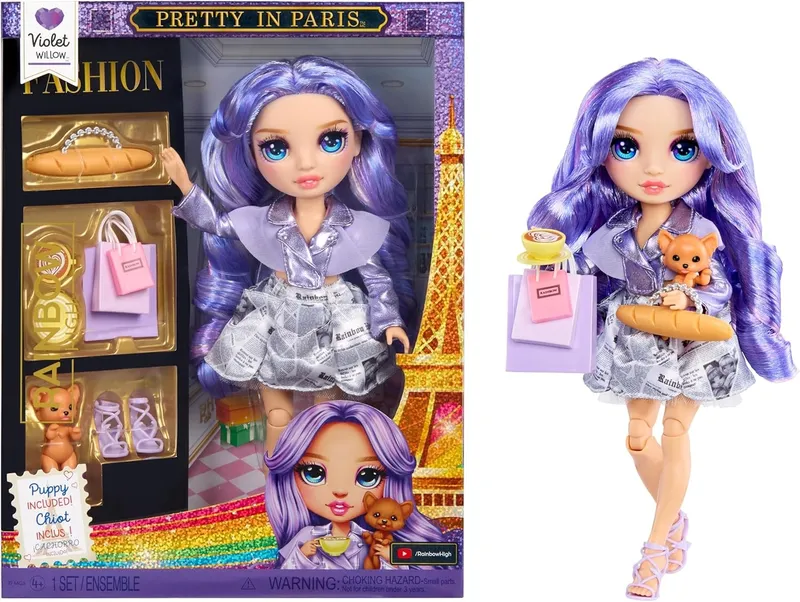 Lalka Mody Rainbow High Violet Do Ubierania Z Akcesoriami