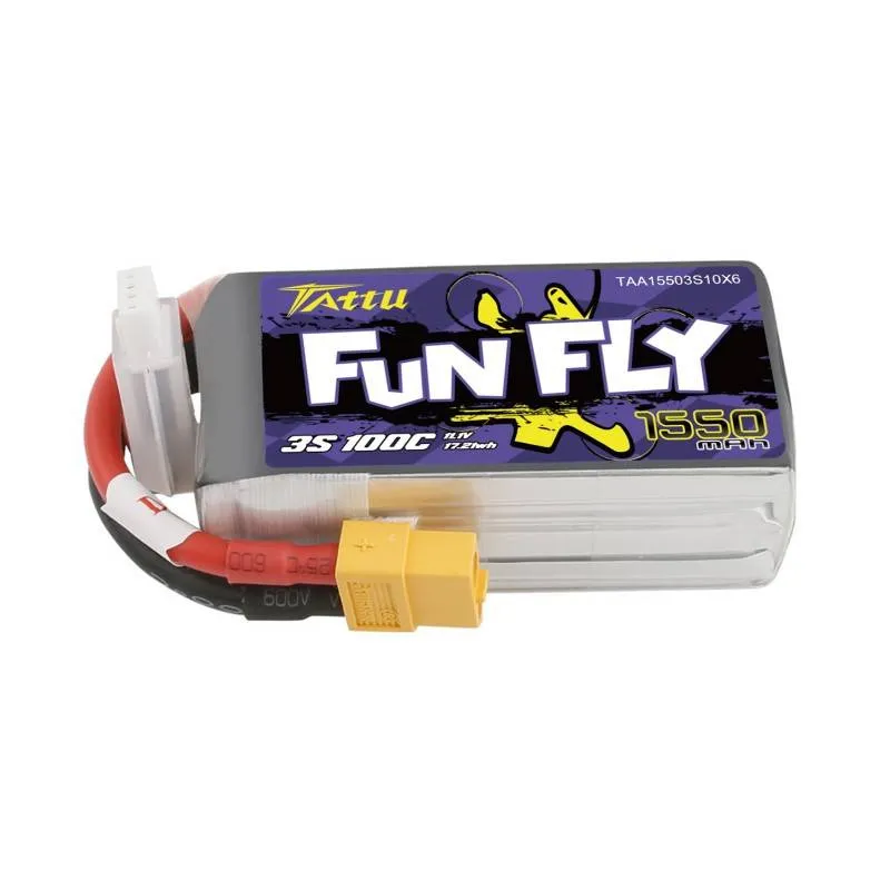 Akumulator TATTU Funfly 1550mAh 11,1V 3S1P Do Dronów Wyścigowych